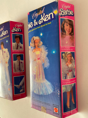Crystal Barbie Y Ken Cristal Muñecos Vintage Mattel Año 1983 (Usado)