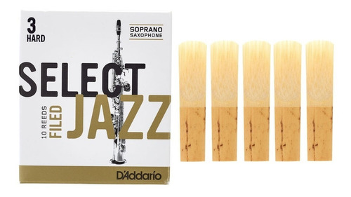 Kit 5 Palhetas Select Jazz - Filed - Sax Soprano 3 Hard