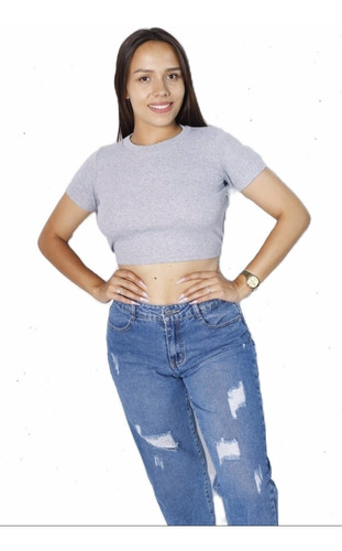 Crop Top Espalda Descubierta ( Hecho En Peru )