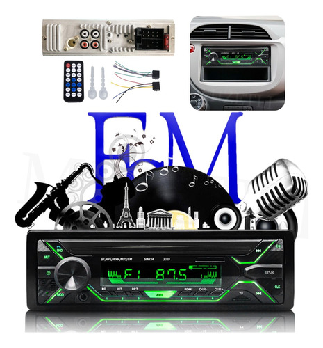 Reproductor Mp3 Para Carro Con Lector De Tarjeta Y Bluetooth