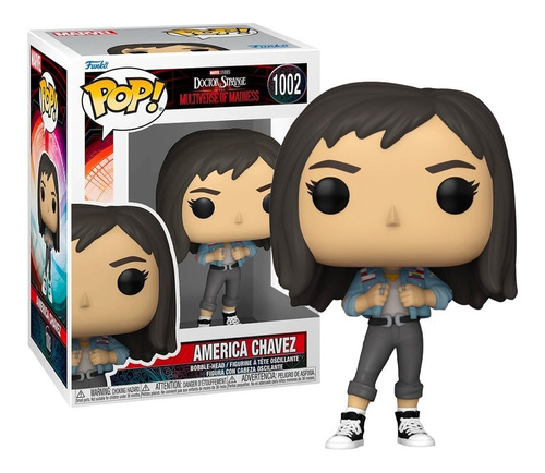 Boneco Funko Pop America Chavez Doutor Estranho 1002 Marvel