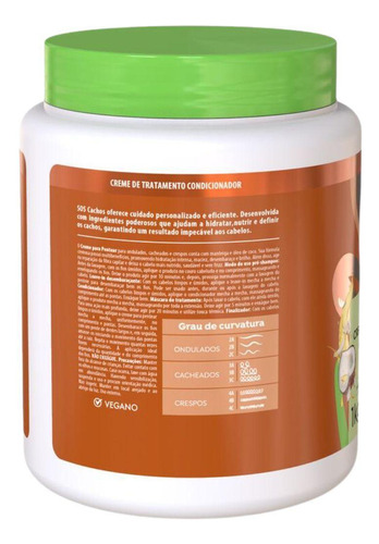 Creme Multifuncional Salon Line Cachos Óleo De Coco 1kg