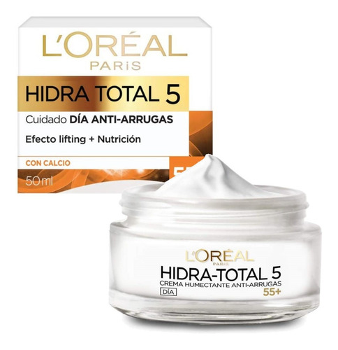 Crema Antiarrugas Hidra Total 5 Loreal 55+ Con Calcio