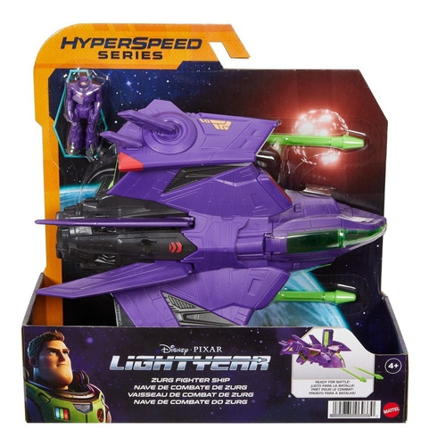 Lightyear - Nave De Combate De Zurg - Incluye A Zurg- Mattel