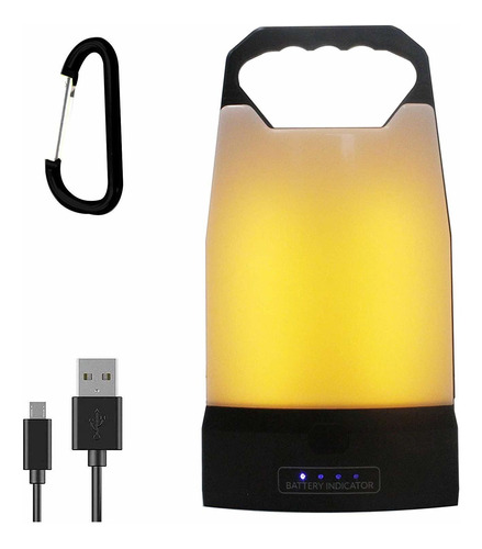 Linterna De Camping Led, Recargable Usb, Banco De Energía, M