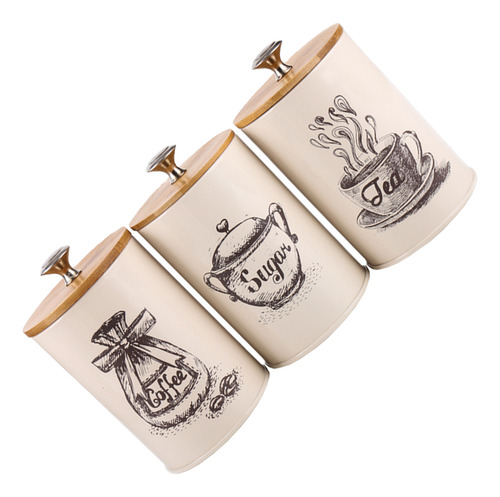 3 Latas Sellables Para Café, Tarros De Cocina Para Almacenar