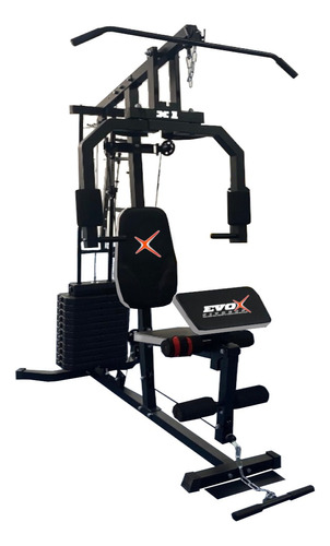 Estação De Musculação Academia Completa  X1 | Evox Fitness Cor Da Estrutura Preto Cor Do Estofamento Preto