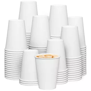 [300 Count 12 Oz.] White Paper 350gsm Hot Coffee Cups