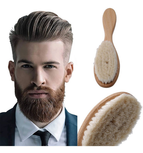 Cepillo Exfoliar Peinar Y Hacer Crecer Barba Cerdas Suaves