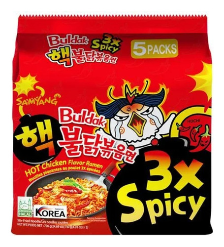 Ramen 3x Picante Samyang Buldak Pack 5 Pzas 140g