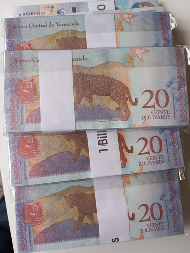 Paca De 100 Billetes Nuevos Y Consecutivos De 20 Bss B8