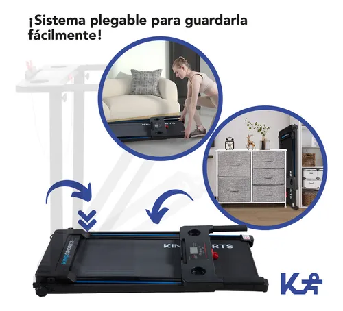Caminadora Eléctrica Plegable Cinta Kingsports 2hp 12 km/h