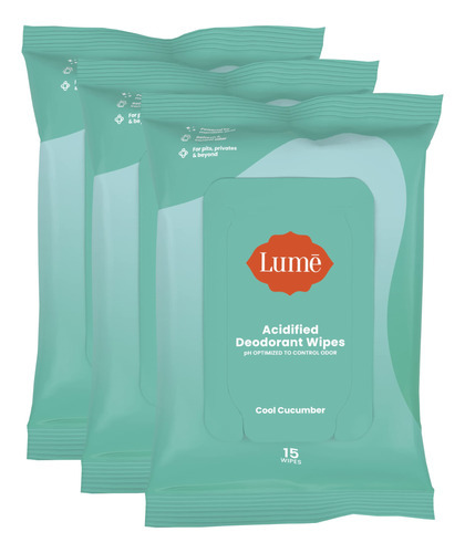 Lume - Toallitas Desodorantes Naturales Biodegradables Para
