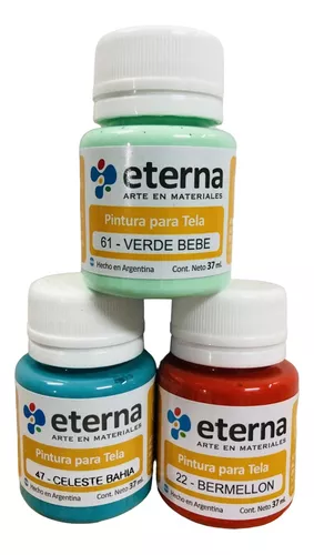 Pintura Para Tela Eterna Colores Tradicionales 37 ML – Química Río Cuarto