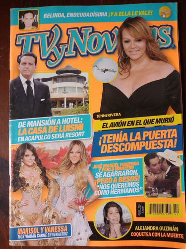 Jenni Rivera En Revista Tvynovelas Luis Miguel, Belinda 2013 (Usado)