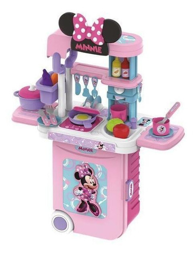 Maleta De Viagem Minnie Cozinha Play Set 3 Em 1 - Multikids