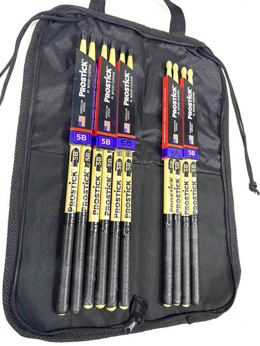 Kit Baqueta 3 Par 5b N+2 Par 5b M Prostick Usa+bag