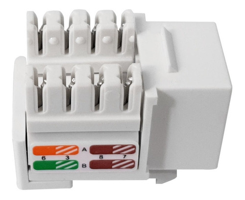 Imagem 4 de 7 de Fêmea Rj45 Keystone Furukawa Cat5e Sohoplus Branco Lan Rohs