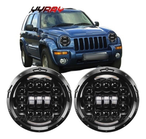 Faros Led Redondos De 7 Pulgadas Para Jeep Liberty Pair 2003