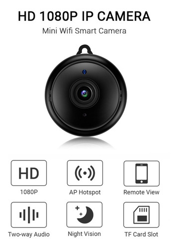 Mini Cámara Espía Wifi Ip Discreta A Través De La Aplicación