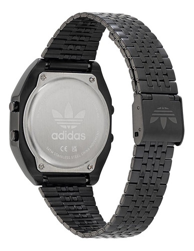 Reloj adidas Aost22073 Digital, Dama Y Caballero, Metalico Color de la correa Negro Color del bisel Negro Color del fondo Negro