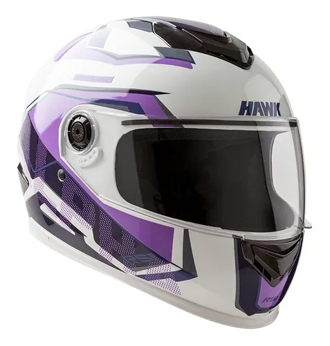 Casco Para Moto Integral Hawk Rs1f Alpha Violeta En Teomotos