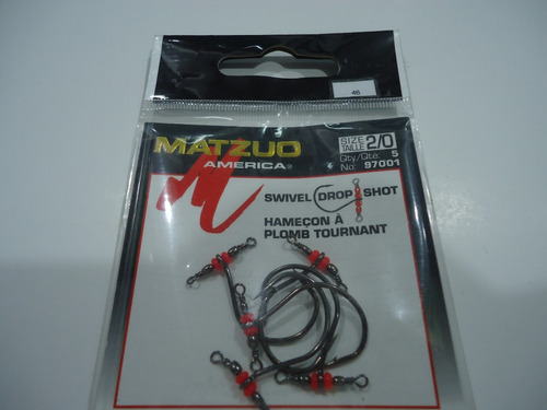 Anzuelos Giratorios Matzuo Con Cancamo Shot Swivel Hook 2/0.