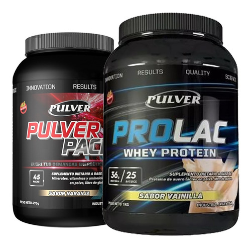 Combo Pulver Pack + Prolac Whey Proteina 1 Kilo Crecimiento