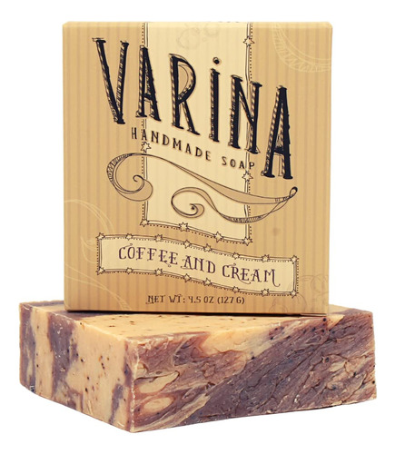 Varina Jabn De Barra De Crema De Caf Natural, Limpieza Suave