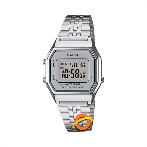 Reloj Casio La-680wa Digital Acero Inoxidable Crono Timer Wr