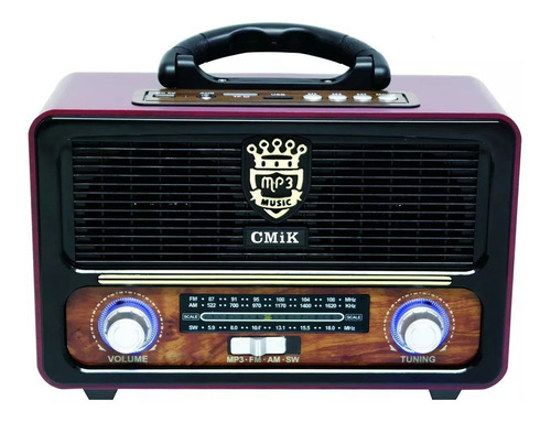 Radio Retro Mk-111bt Pilas/batería Bluetooth Am Fm Sw