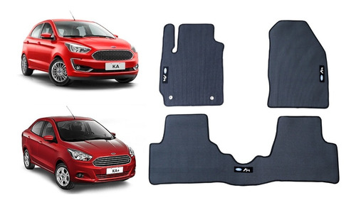 Imagem 1 de 7 de Tapete Borracha Ford Ka 2014 2015 2016 2017 2018 2019 2020