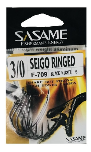 Anzuelos Sasame Seigo Ringed F-709 N° 3/0 Made In Japan