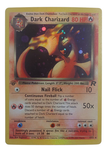 Dark Charizard Holo 4/82 - Team Rocket Set 2000 - Proxy Dark Charizard Inglés