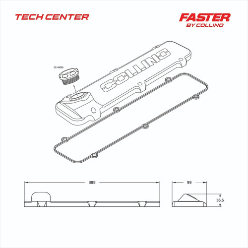 Tapa De Valvulas Botadores Collino Fiat 1 Uno Con Oring