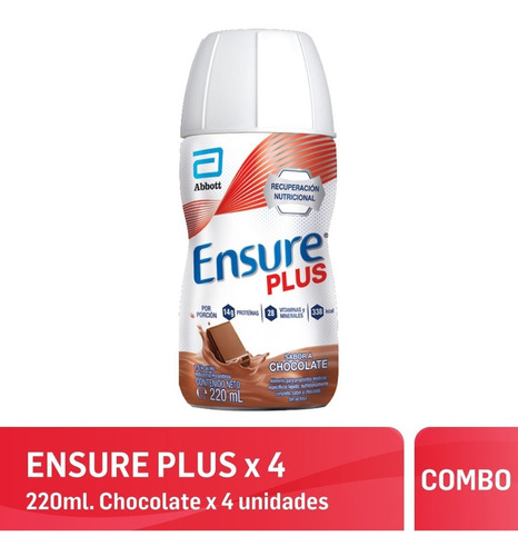 Ensure Plus Liquido Chocolate 220 Ml X 4 Unidades