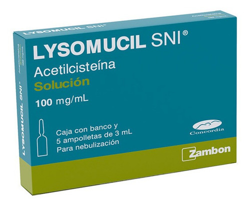 Lysomucil 5 Ampolletas 100mg/3ml