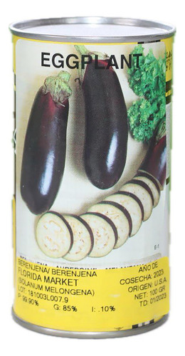 Semillas Berenjena Florida Market - Lata 100 G - Bonanza -