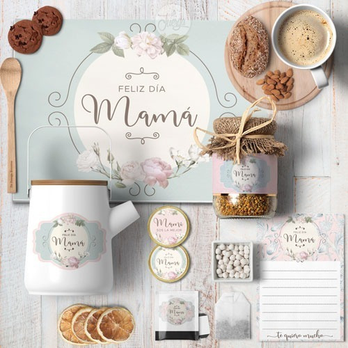 Dia De La Madre Kit Imprimible Desayuno Mamá Rosas Shabby