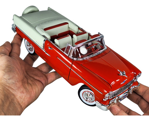 1955 Chevy Bel Air Convertible Escala 1:18 Marca Autoworld 