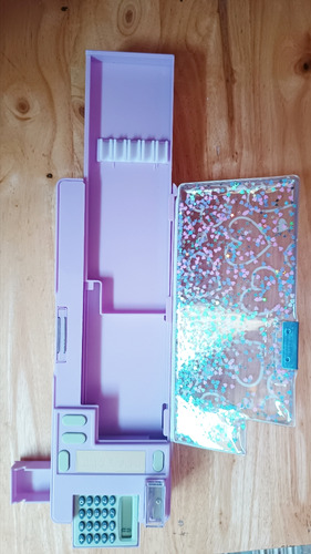 Lapicera Doble Estuche Multifuncion Calculadora Y Sacapuntas