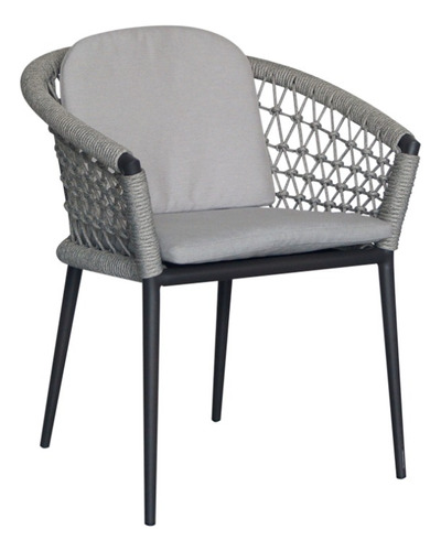 Silla Para Jardin O Exterior Con Brazos Muses Rope Silver