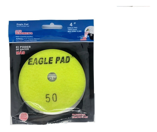 Pad Diamante P/ Granito Y Marmol 4  PuLG Grano 50 Eaglepad