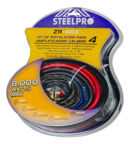 Imagen 7 de 7 de Steelpro - Kit Pro De Instalación Para Amplificador Calibre4