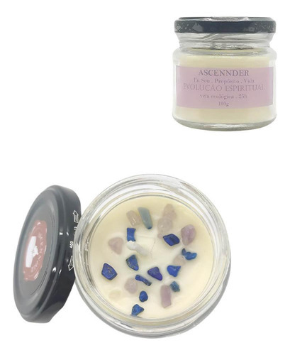 Vela aromática de lavanda, vela de evolución espiritual, 100 g, 25 h