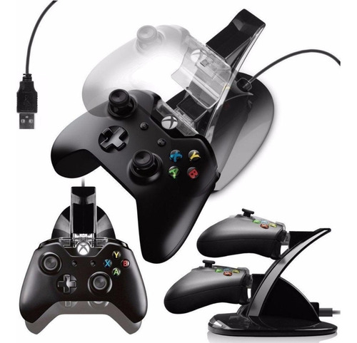 Carregador Duplo Xbox One Para 2 Controle Suporte Vertical