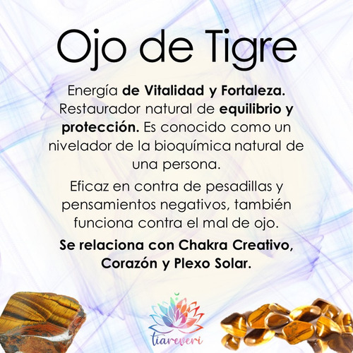 Equilibrador De Energía 7 Puntas / Reiki / Ojo De Tigre
