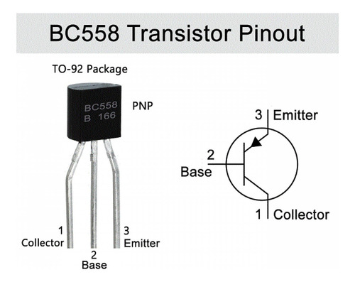 100 Piezas Bc558b Transistor Pnp Bjt Uso General 30v 100ma