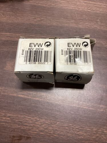 Lot Of 2, Evw Ge, Projector Projection Lamp Bulb 82v 250 Sse