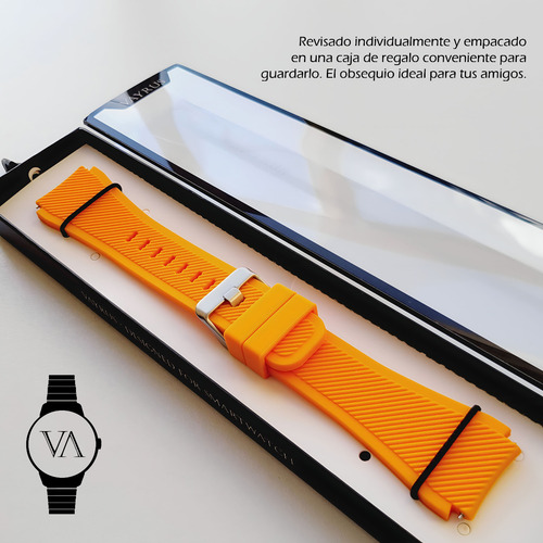 Correa Deportiva Texturizada Para Smartwatch Colmi C81 Naranja Claro 2.2 Cm